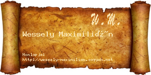 Wessely Maximilián névjegykártya